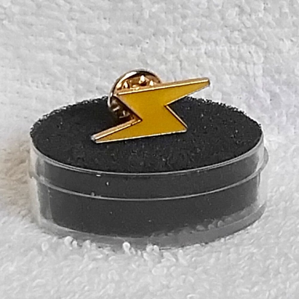 Metal & Enamel Lightning Bolt Pin!!